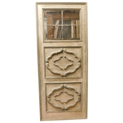 Interior door with decorated panels and glass, Italy