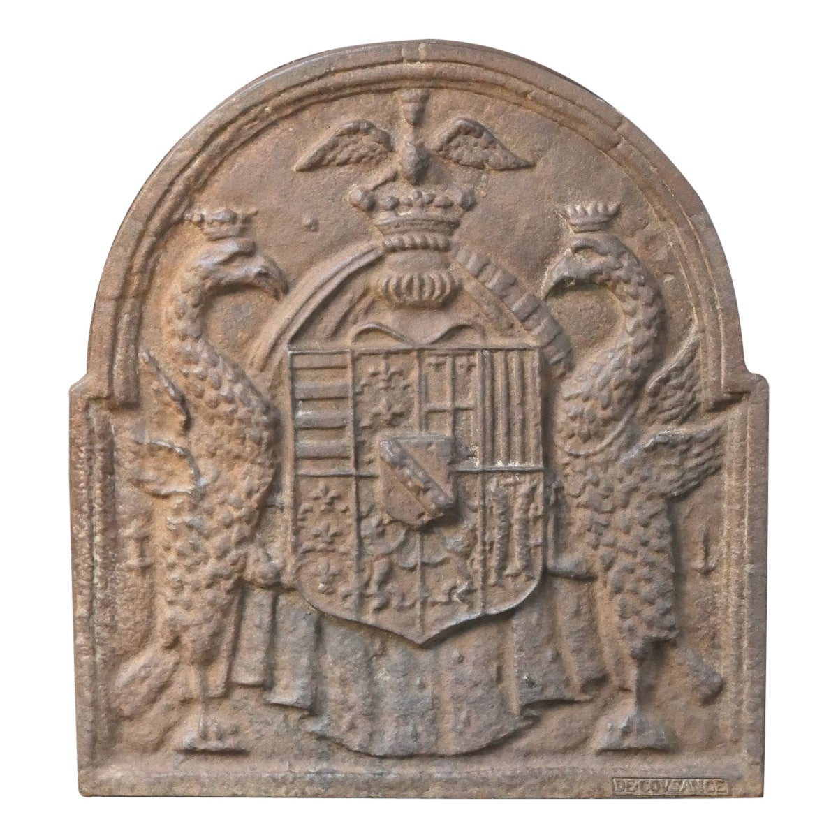 Plaque de cheminée / dosseret de style French Renaissance, 20e siècle