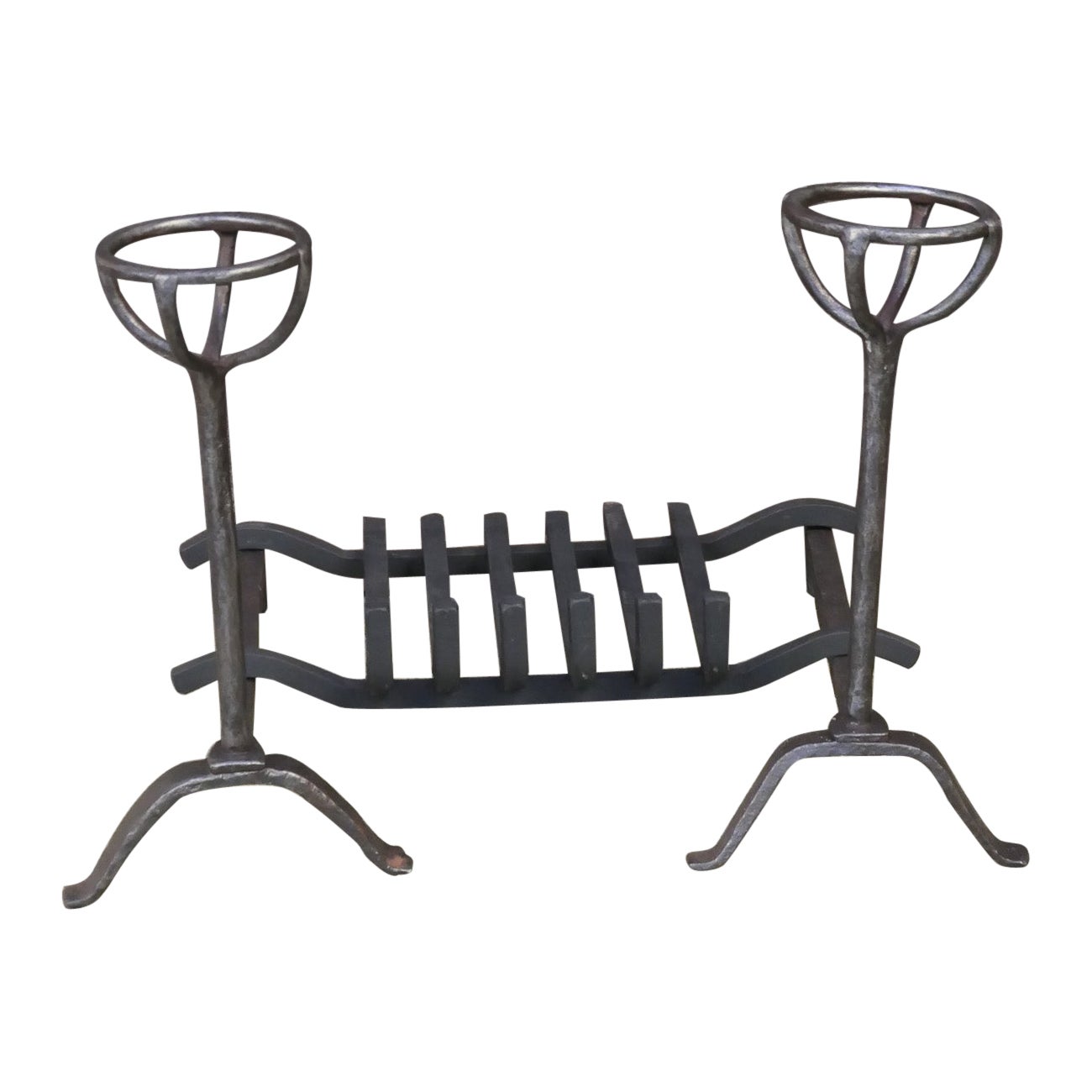 French Louis XV Period Fireplace Grate or Fire Basket, 18th Century