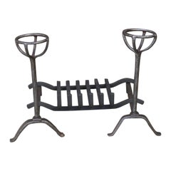 French Louis XV Period Fireplace Grate or Fire Basket, 18th Century
