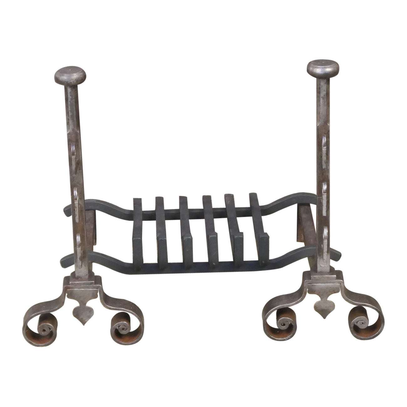 French Louis XV Period Fireplace Grate or Fire Basket, 18th Century