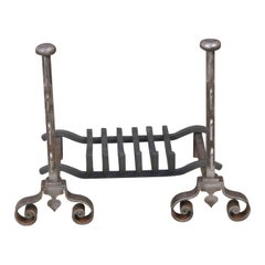 French Louis XV Period Fireplace Grate or Fire Basket, 18th Century