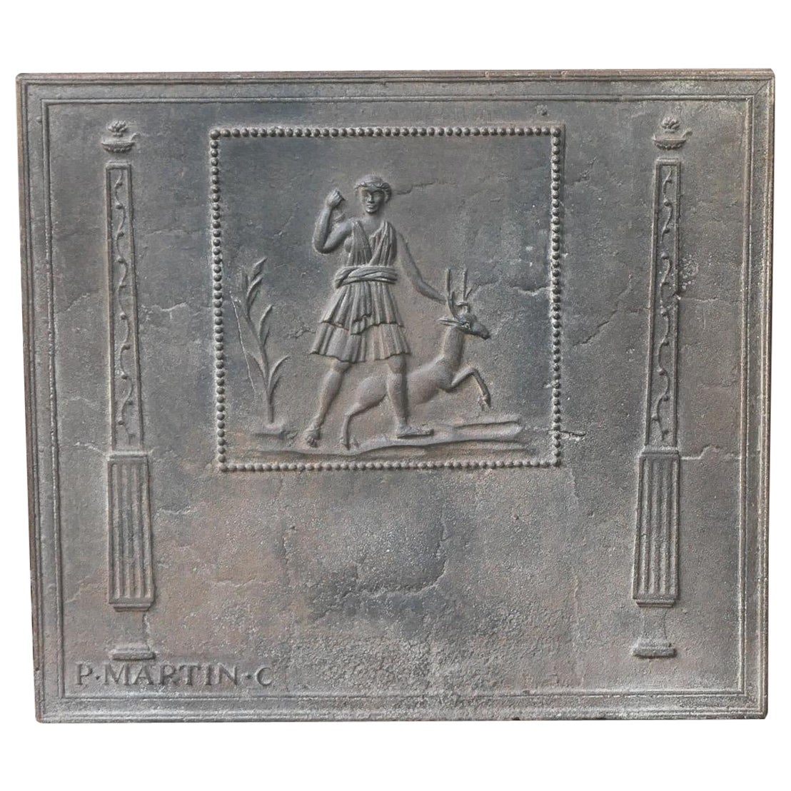 Antique French Neoclassical Fireback, 18th - 19th Century