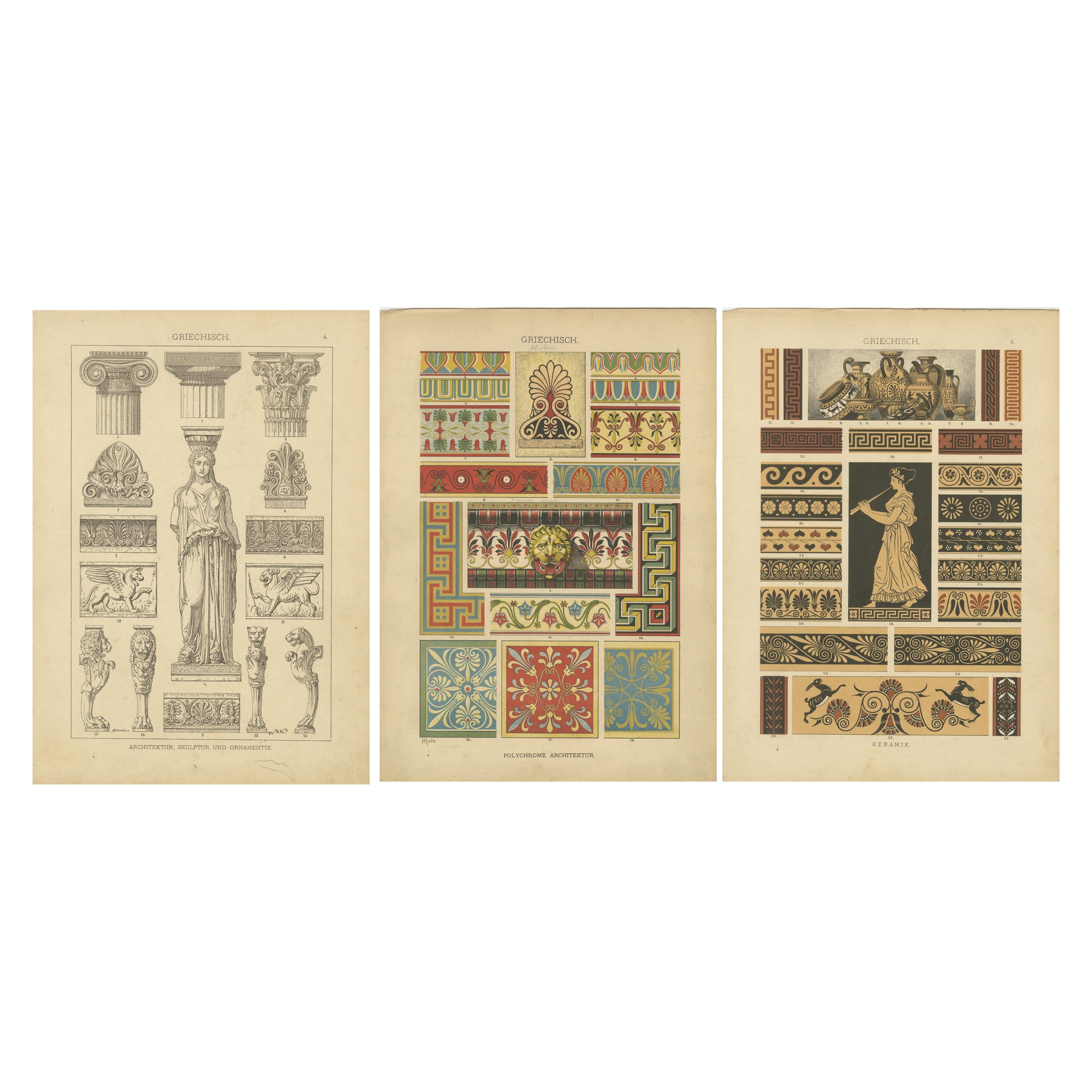 Classical Greek Art Forms: Architectural and Ornamental Splendor, 1887