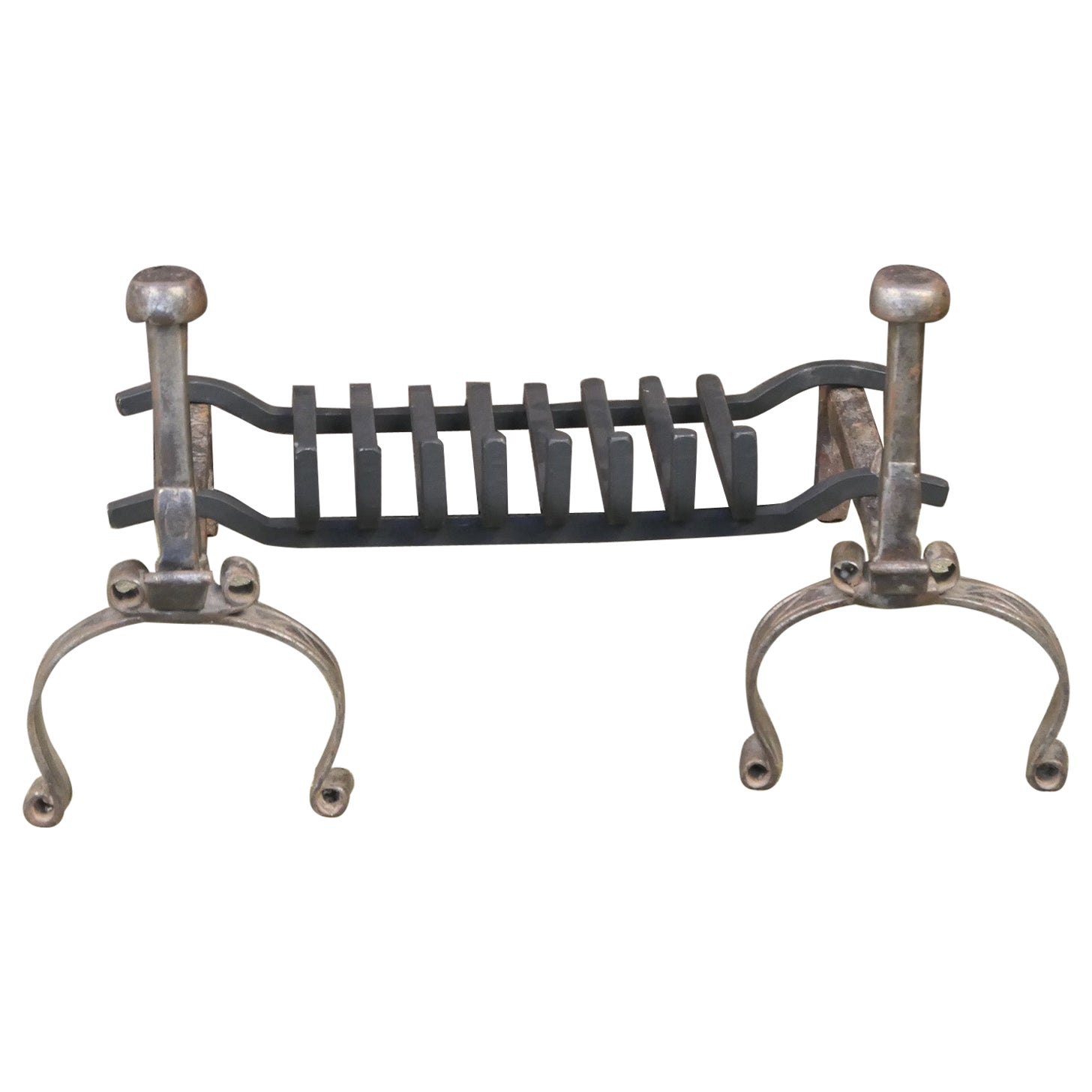 French Louis XV Period Fireplace Grate or Fire Basket, 18th Century
