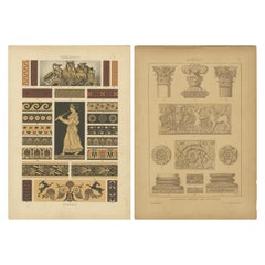 Disegni classici greci e romani dal Tesoro degli ornamenti di Dolmetsch del 1887