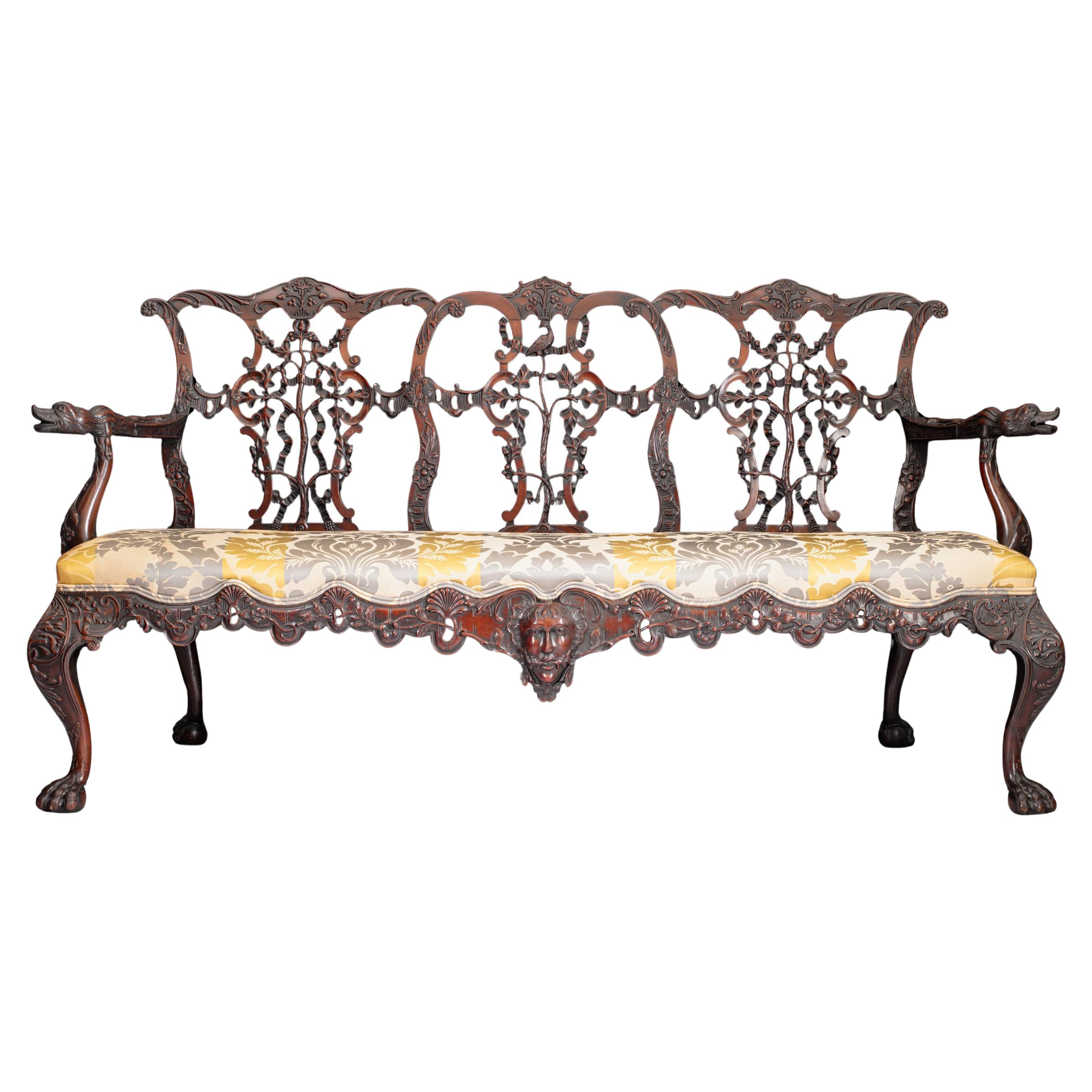 19th Century Irish Triple Back Chair Settee By Michael Butler Of Dublin