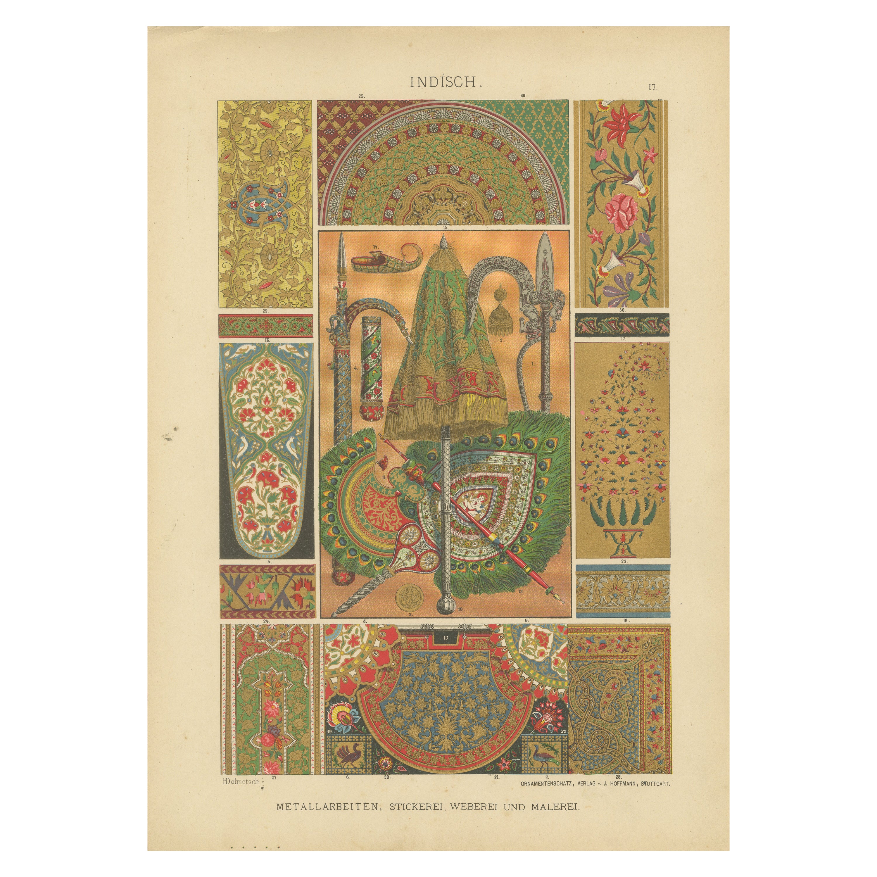 Squisita arte ornamentale indiana dalla Collection'S del 1887 di Dolmetsch in vendita