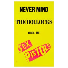 Sex Pistols 'Never Mind The Bollocks' UK Promo Poster by Jamie Reid, 1977