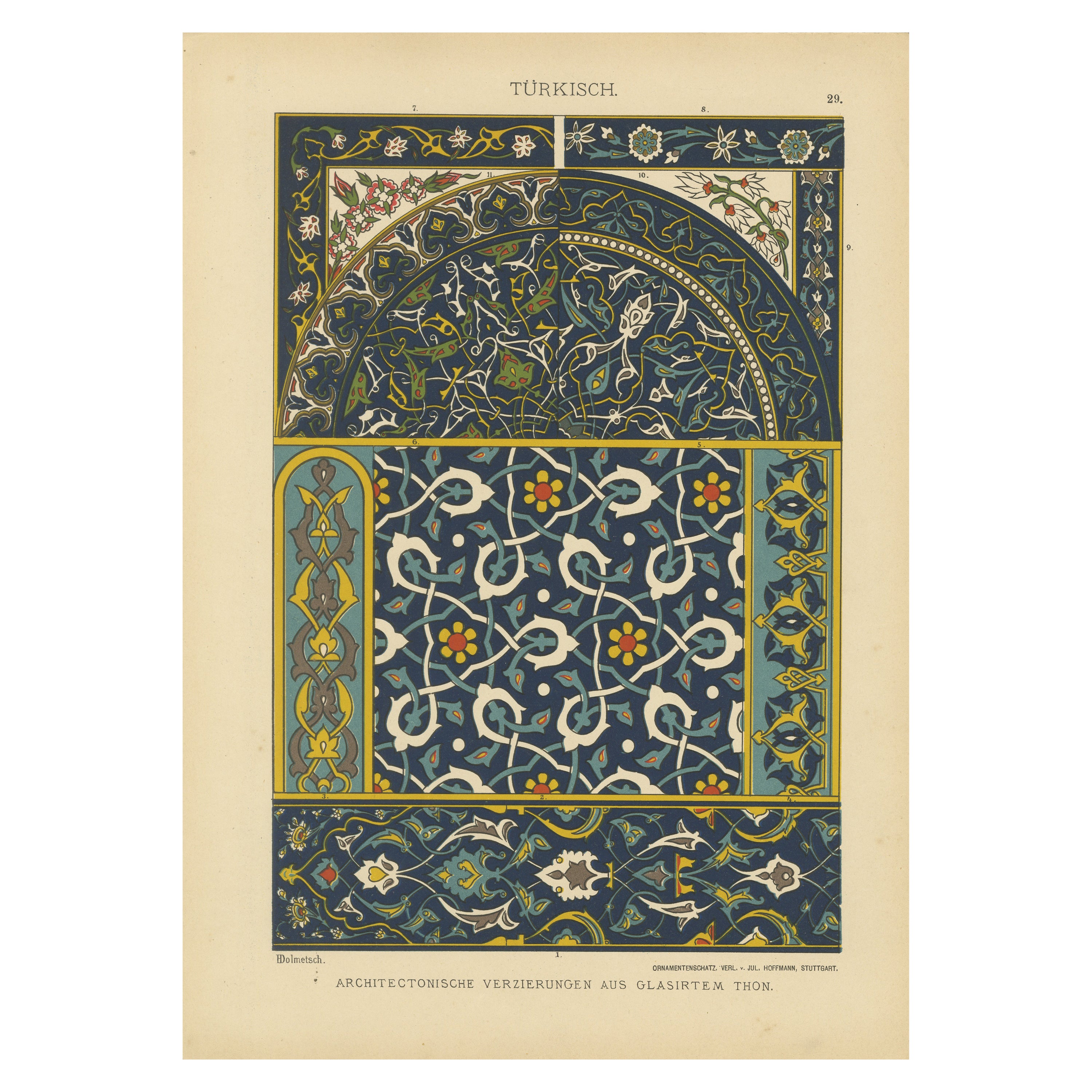 Turkish Architectural Ornamentation in Glazed Ceramics from Ornamentenschatz