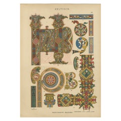 Antique Celtic Manuscript Painting, 1887" from Ornamentenschatz by H. Dolmetsch