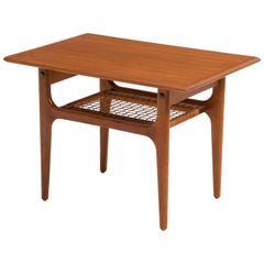 Trioh Møbelfabrik Dänischer Mid Century Teakrohr Beistelltisch