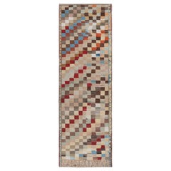 Vintage Zeki Müren Läufer mit polychromen Mustern, von Rug & Kilim
