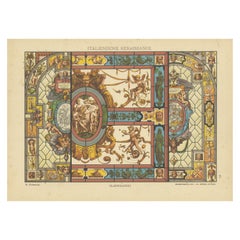Vidriera renacentista italiana de Ornamentenschatz, 1887
