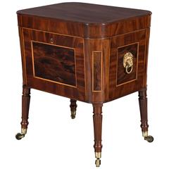George III Mahogany, Rosewood Wine Cellaret Attributable to Gillows of Lancaster
