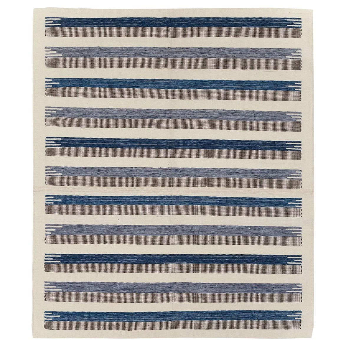 Modern Turkish Flatweave Accent Carpet
