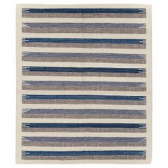 Modern Turkish Flatweave Accent Carpet