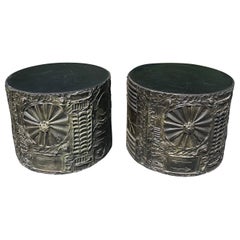 SOLD-Pair of Adrian Pearsall for Craft Associates Drum Tables