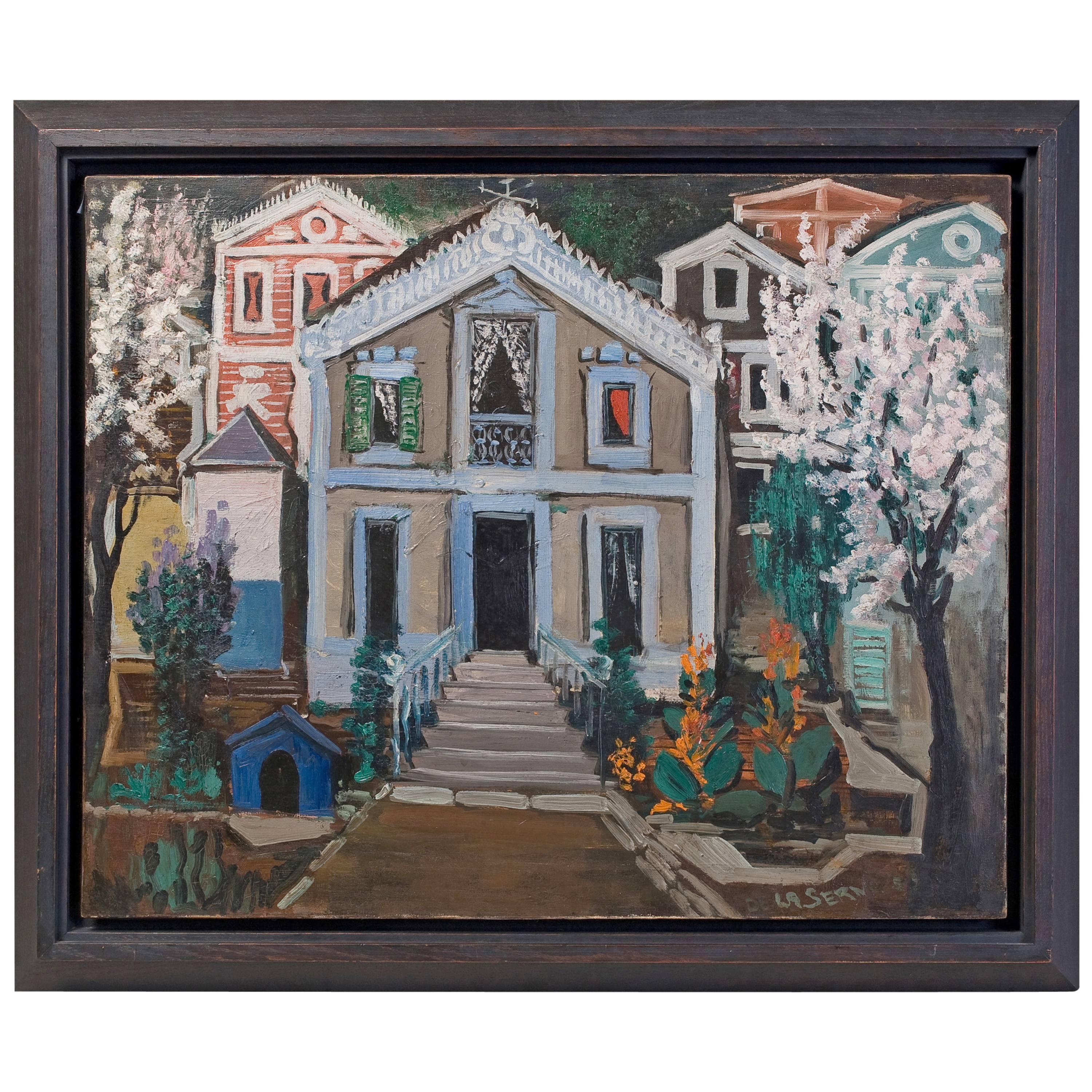 Ismael de la Serna ''Villa'' Oil on Canvas, Signed and Dated, 1952 For Sale