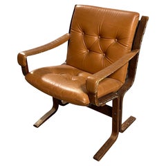 Ingmar Relling for Westnofa Siesta Mid Century Leather Lounge Chair