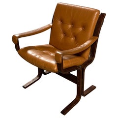 Ingmar Relling for Westnofa Siesta Mid Century Leather Lounge Chair