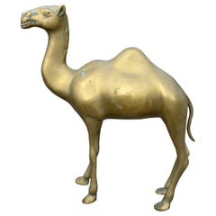 Arabianische eine Hump Dromedary-Kamelienfigur aus gegossenem Messing