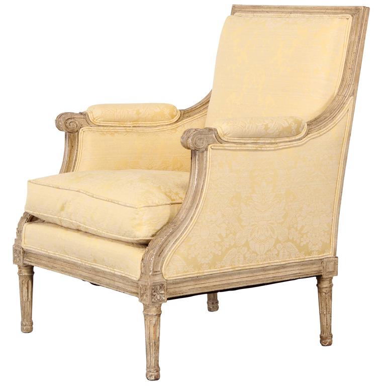 French Louis XVI Style Bergere Chair, 1950 at 1stDibs louis xvi