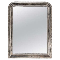 Large Louis Philippe Silver Mirror