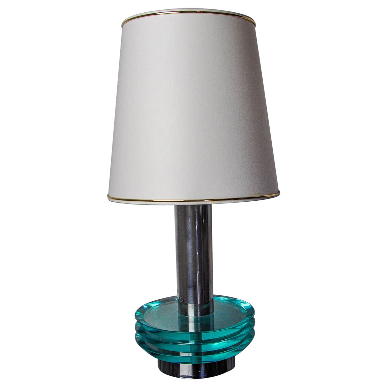 Space-age lamp by Zero Quattro, blue Murano glass, Italy, 1970 For Sale