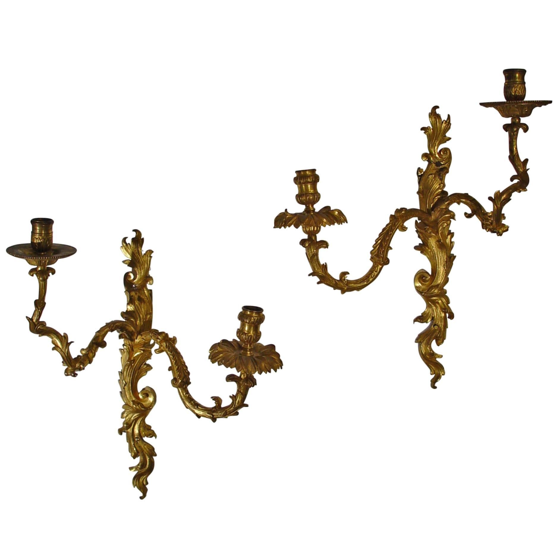 Pair of 18th Century French Wall Sconces Regence Style