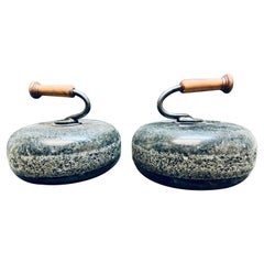 A Pair of Scottish Antique Granite Curling Stones.