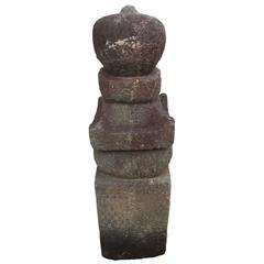 Japan Ancient Earth, Water, Wind, Fire Stone Stupa, 300 Years Old