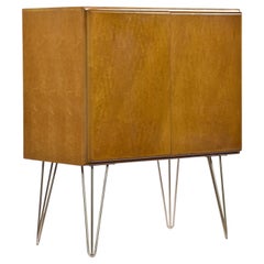 Meuble de rangement multimédia vintage Milo Baughman Birdseye Maple de Thayer Coggin