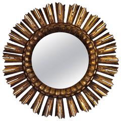 French Giltwood Sunburst Mirror 6