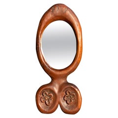 California Studio Carved Redwood Table Mirror
