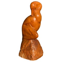 1925 Georges Hilbert The Cormorant Bird S.A.S. Paris Rosewood Sculpture