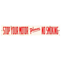 Doppelseitiges Hänge-Emaille-Schild, No Smoking Please Gas Station Garage