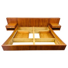 Vintage Danish Modern King Size Platform Bed
