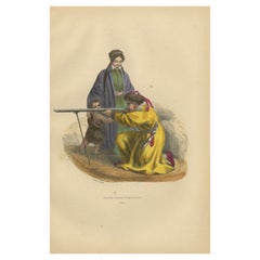 Tartar Family in Traditional Dress: 19th Century Ethnographic Illustration