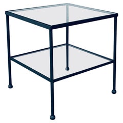 Minimalistisches Design Zweistöckiger niedriger Beistelltisch, Belgien 1960er Jahre