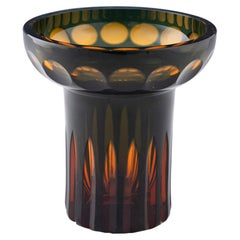 Borske Sklo-Vase aus Gehäuse und geschliffenem Glas, um 1970
