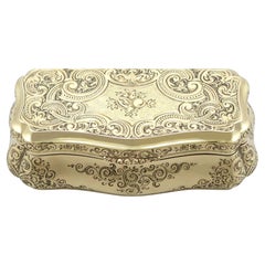 Antike deutsche Schnupftabakdose aus 14 Karat Gold, um 1850