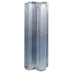 Bodil Kjær for Gullaskruf, Sweden. "Cross" vase in clear art glass.