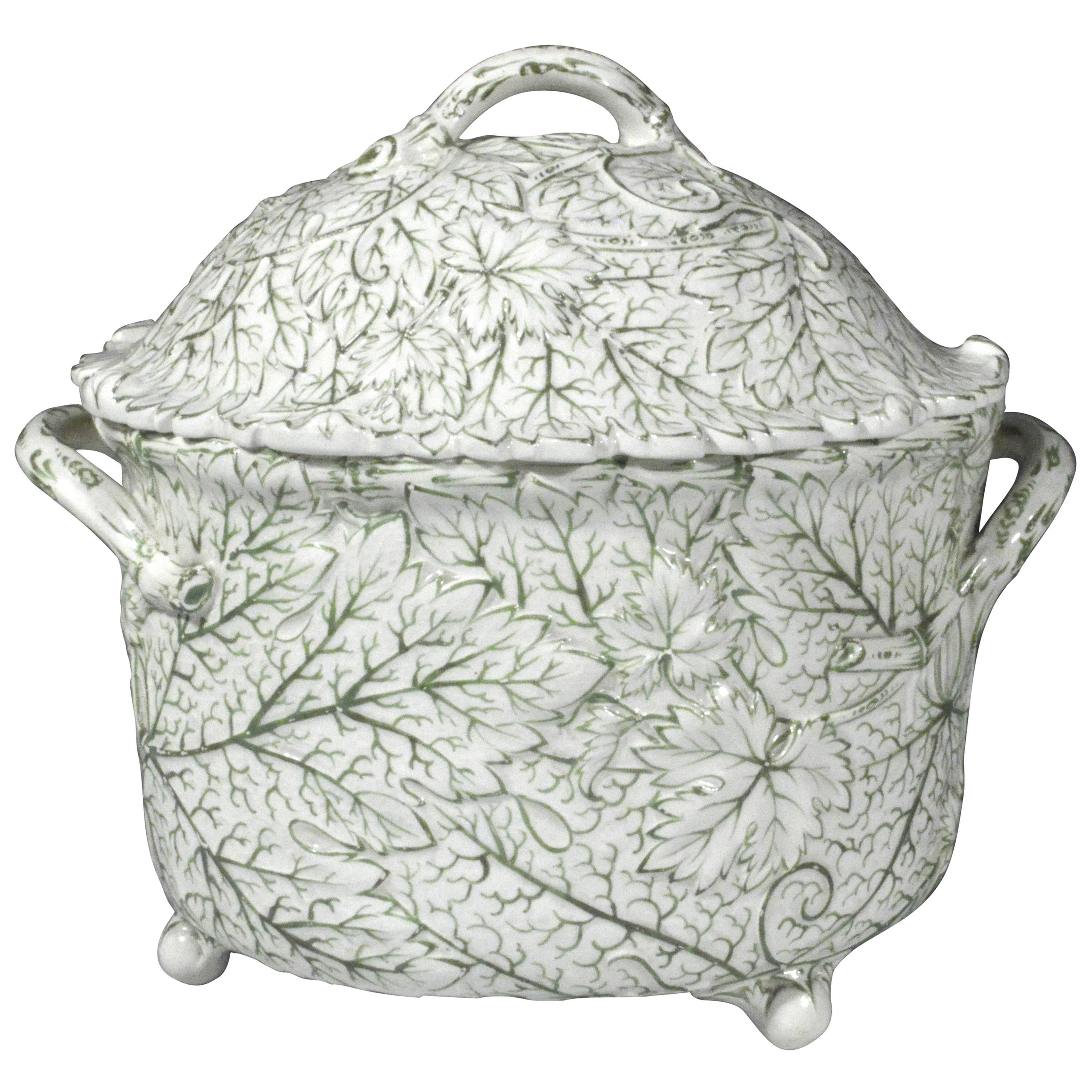 Wedgwood Pearlware Moulded Leaf Tureen and Cover