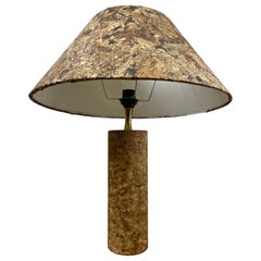 Lampada da tavolo in sughero del Mid Century Modern, Italia, anni '70