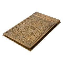 Tiffany Studios New York Zodiac Bronze Doré Notizblockhalter