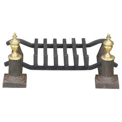 Antique French Napoleon III Fire Grate, Fireplace Grate, 19th Century