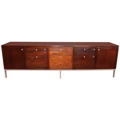 Used Mid-Century Modern American Walnut Credenza or Office Cabinet