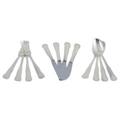 Vintage Cohr, "Old Danish". Four-person lunch service in silver.