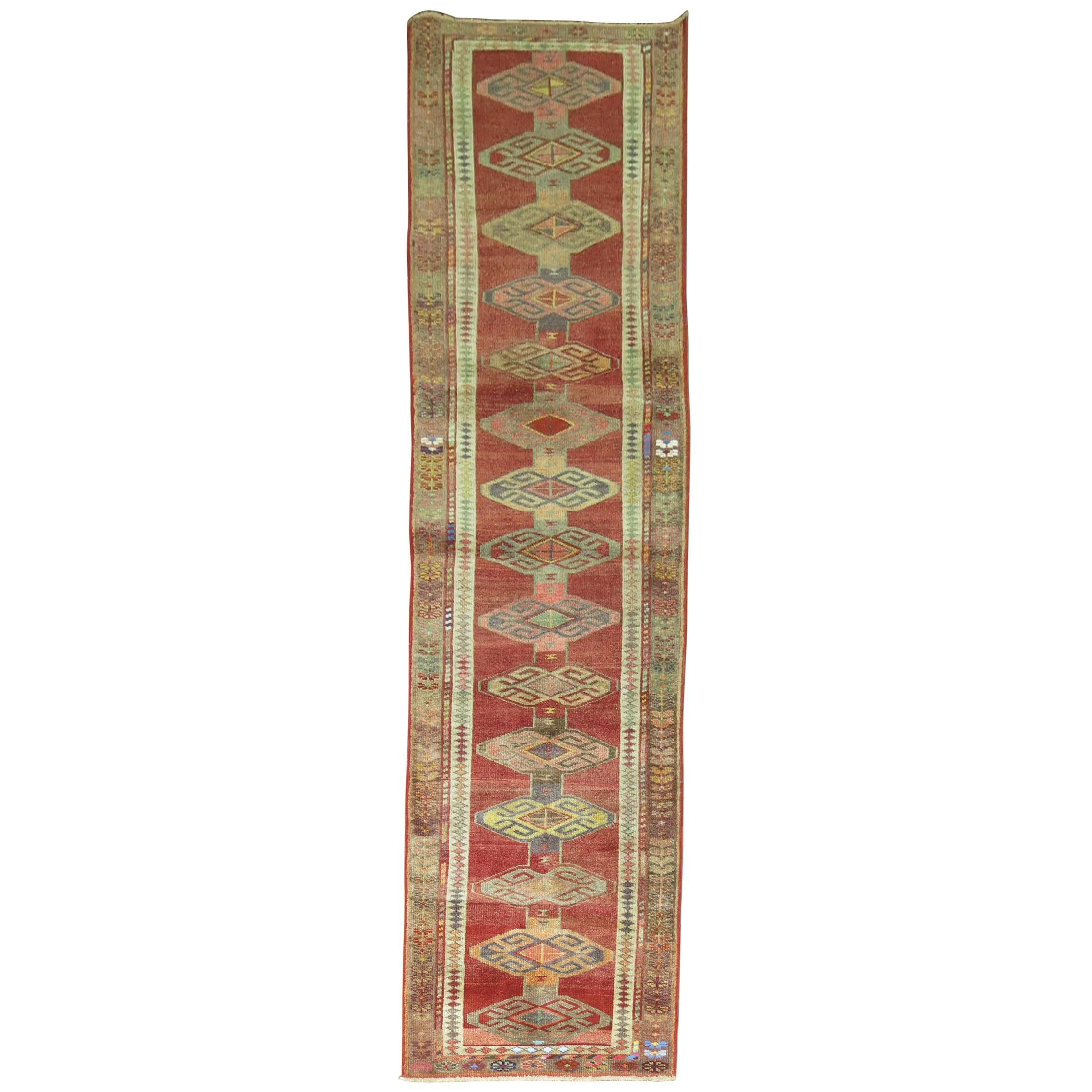 Zabihi Collection Mid-Century Armenian Kurd Runner For Sale